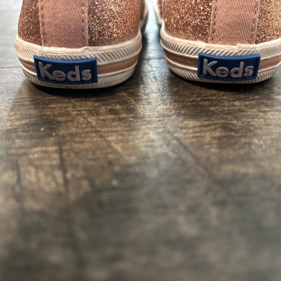 Kate Spade Keds Pink Glitter Kids Sneakers - Picture 2 of 5